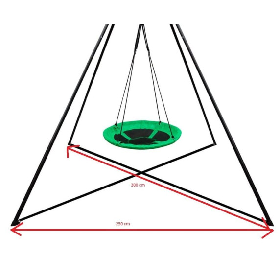 Závesný hojdací kruh 100 cm s rámom AGA DS401