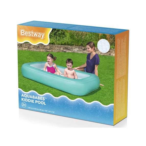 Nafukovací bazén 165 x 104 x 25 cm BESTWAY 51115 Aquababes Kiddie Pool - tyrkysový