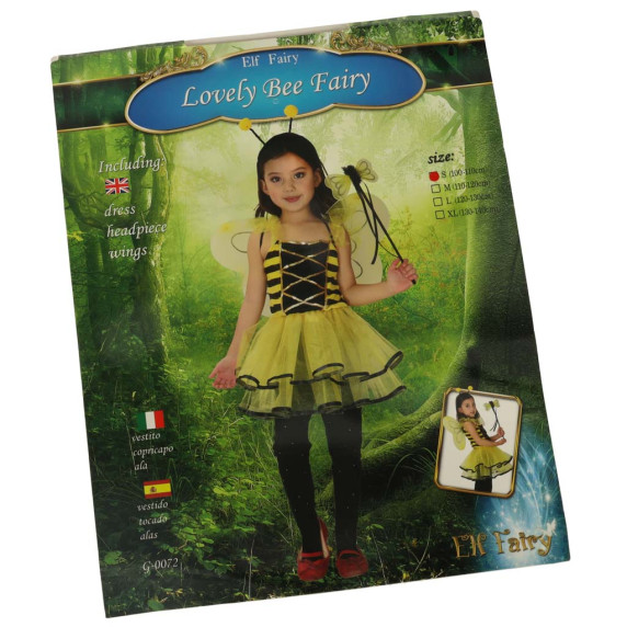 Detský kostým Včielka LOVELY BEE FAIRY - veľkosť S (100-110 cm)