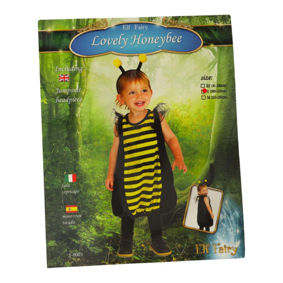 Detský kostým Včielka LOVELY HONEYBEE - veľkosť S (100-110 cm)