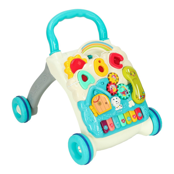 Detské edukačné chodítko 4v1 Inlea4Fun BABY WALKER - tyrkysové