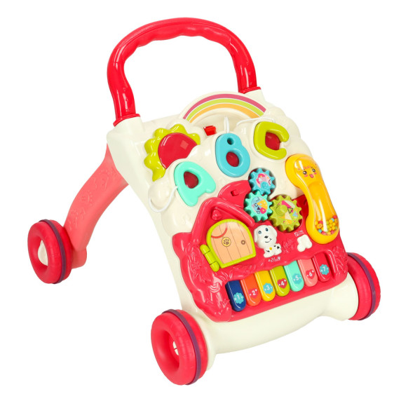 Detské edukačné chodítko 4v1 Inlea4Fun BABY WALKER - červené