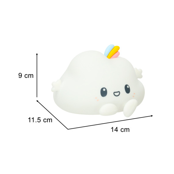 Detská nočná lampa silikónová RGB LITTLE CLOUD - obláčik