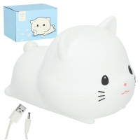 Detská nočná lampa silikónová Mačka 15 cm PAPA CAT 