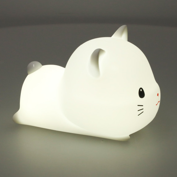 Detská nočná lampa silikónová Mačka 15 cm PAPA CAT