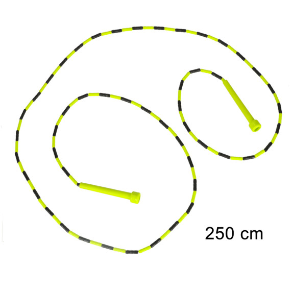 Švihadlo s plastovou rúčkou 250 cm Inlea4Fun - čierne/zelené