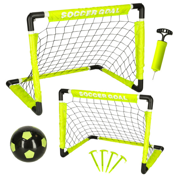 Bránkový set s loptou a pumpou Inlea4Fun SOCCER GOAL SET