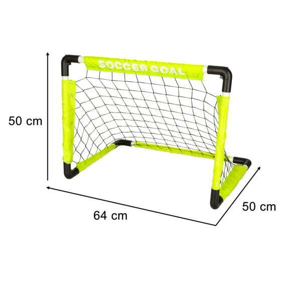 Bránkový set s loptou a pumpou Inlea4Fun SOCCER GOAL SET