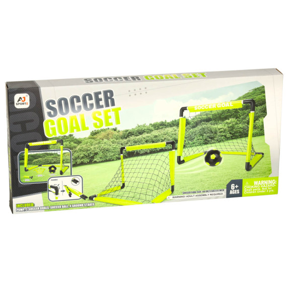 Bránkový set s loptou a pumpou Inlea4Fun SOCCER GOAL SET