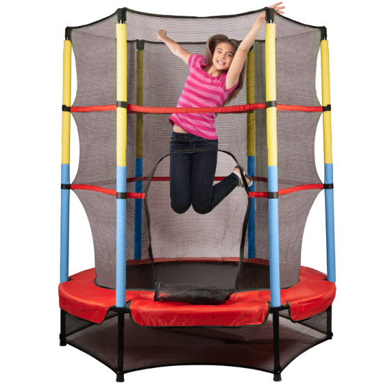 Detská trampolína 140 cm Inlea4Fun - červená/modrá