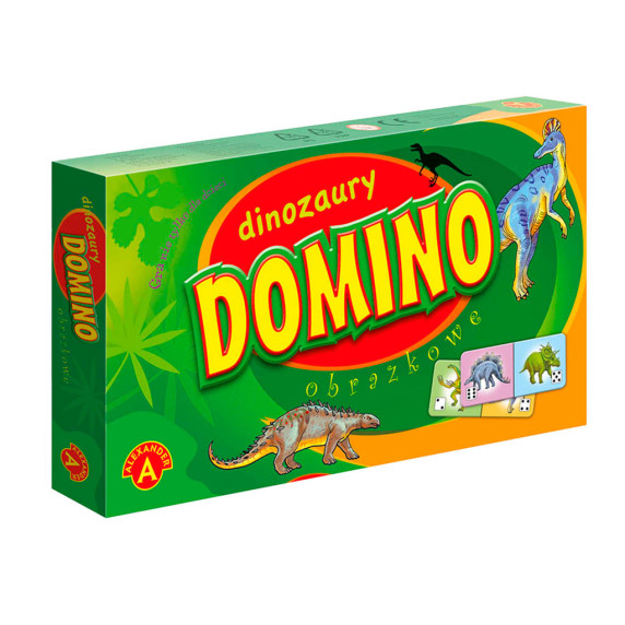 Farebné domino dinosaury 39 prvkov ALEXANDER