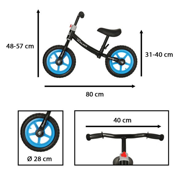 Detské cykloodrážadlo TRIKE FIX Balance - čierne/modré