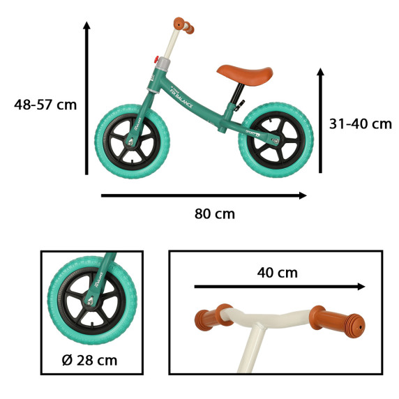 Detské cykloodrážadlo TRIKE FIX Balance - tyrkysové