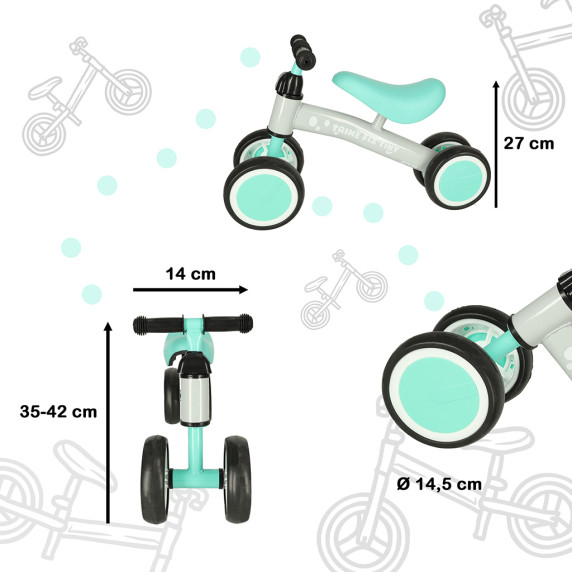 Detské odrážadlo Trike Fix Tiny - mätové