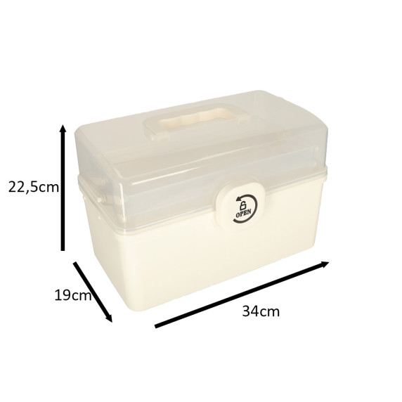 Organizér na uloženie liekov, lekárnička 34 x 19 x 22,5 cm Inlea4Home MEDICINE CONTAINER