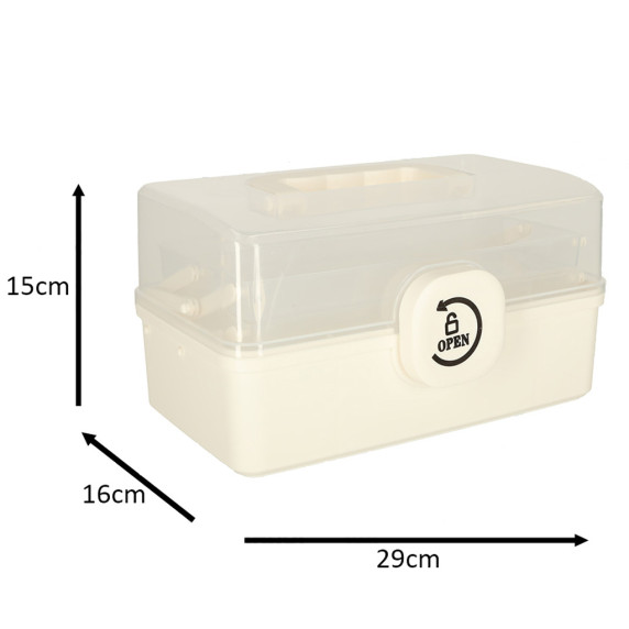 Organizér na uloženie liekov, lekárnička 29 x 16 x 15 cm Inlea4Home MEDICINE CONTAINER