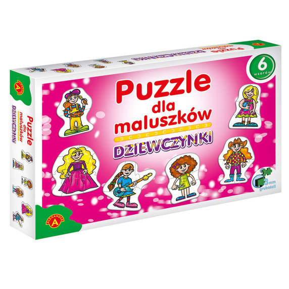 Farebné puzzle pre dievčatká 6 dizajnov ALEXANDER