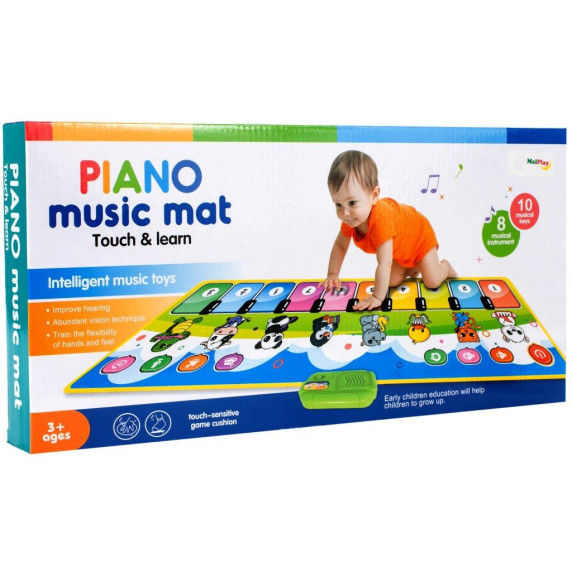 Hudobná tanečná podložka s nahrávaním zvuku Inlea4Fun PIANO MUSIC MAT