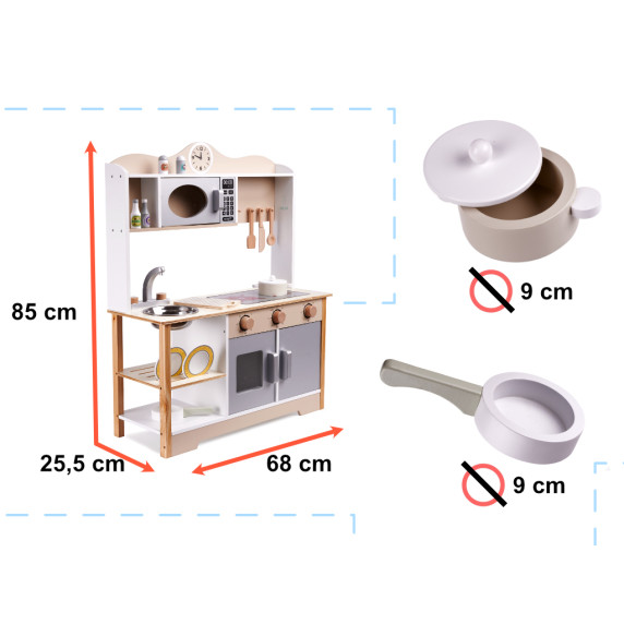 Detská drevená kuchynka 85 cm LULILO Kuketo