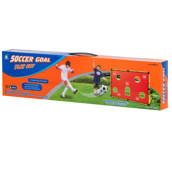 Futbalová bránka s tréningovými otvormi Inlea4Fun SOCCER GOAL PLAY SET