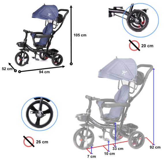 Trojkolka TRIKE FIX LITE - modrá