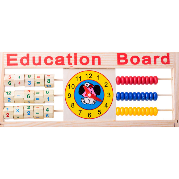 Magnetická tabuľa s magnetkami, počítadlom a hodinami Inlea4Fun EDUCATION BOARD