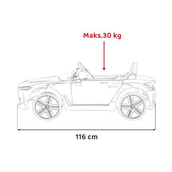 Elektrické autíčko BMW i4 - biele