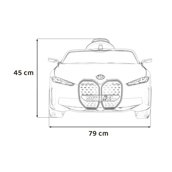 Elektrické autíčko BMW i4 - biele