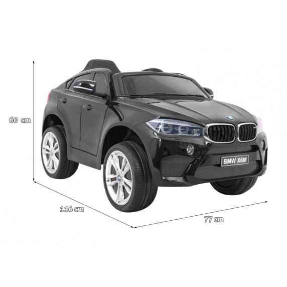 Elektrické autíčko BMW X6M - čierne lakované