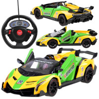 RC Športové auto s otváracími dverami Inlea4Fun SPORTS CAR - zelené/žlté 