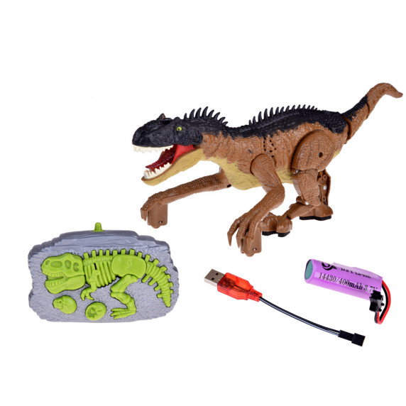 RC dinosaurus s diaľkovým ovládaním Inlea4Fun DINOSAUR WORLD - hnedý