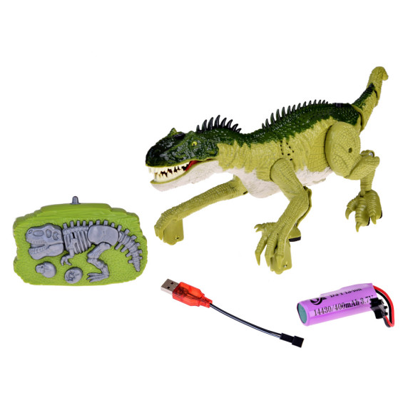 RC dinosaurus s diaľkovým ovládaním Inlea4Fun DINOSAUR WORLD - zelený