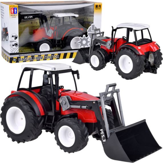 Traktor s pohyblivým ramenom Inlea4Fun FARM TRACTOR - červený