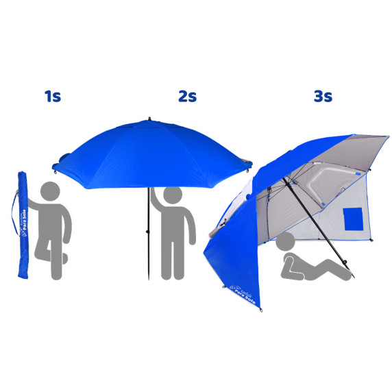 Plážový slnečník 240 cm UPF 50+ Korčula Para Sole - tmavomodrý