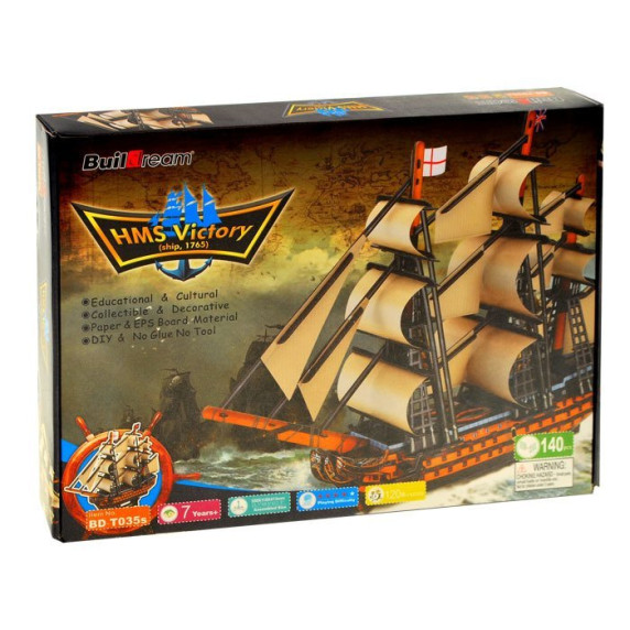 3D puzzle loď HMS VICTORY 140 prvkov Inlea4Fun