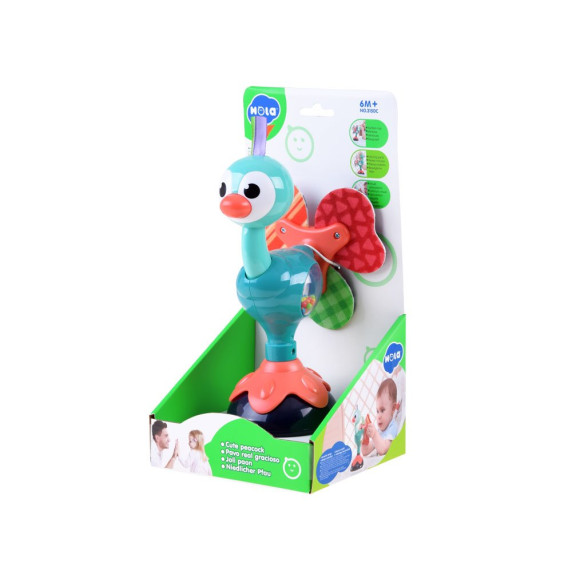 Čarovná hrkálka páv s prísavkou HOLA Peacock toy