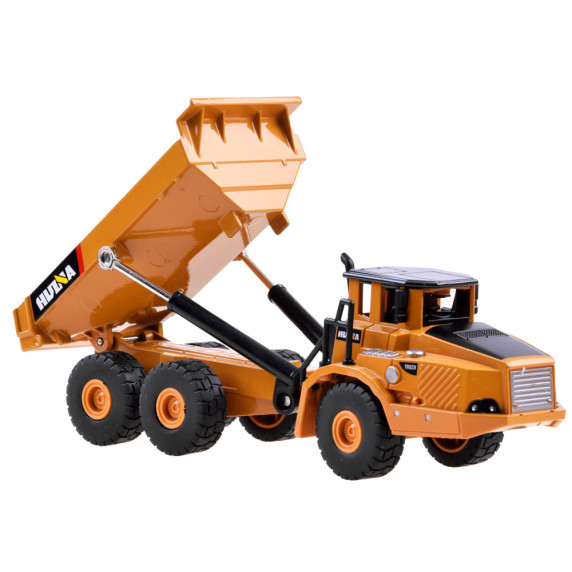 Sada stavebných vozidiel, sklápač+bager Inlea4Fun ARTICULATED TRUCK & EXCAVATOR