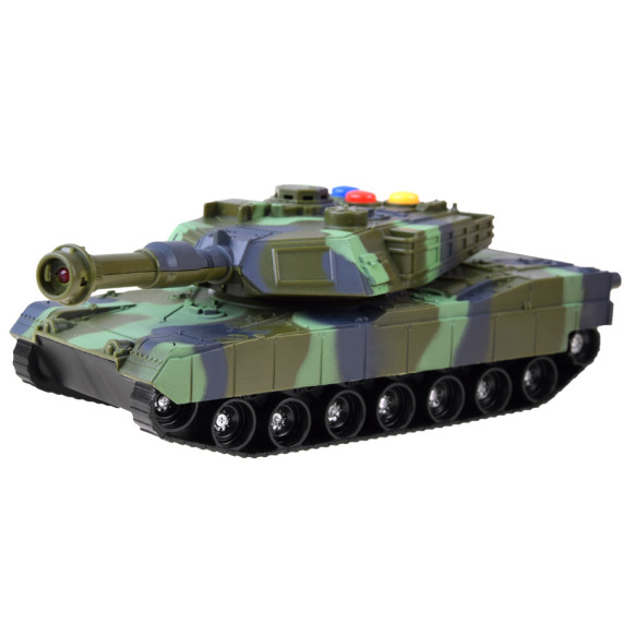 Vojenský tank s efektmi Inlea4Fun MILITARY AFFAIRS - zelený