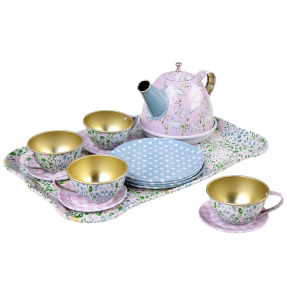 Detská čajová súprava kovová 15 prvkov Inlea4Fun BOUTIQUE TEA SET