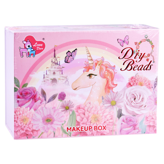 Kozmetická súprava s korálkami Inlea4Fun LOVE DEER MAKEUP BOX