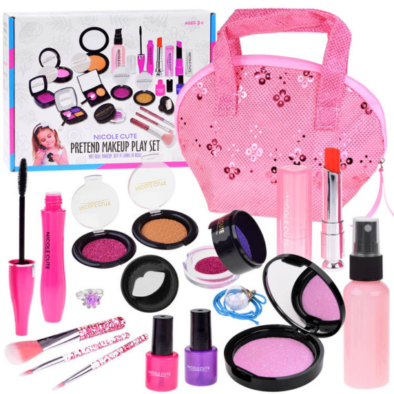 Detská make-up súprava v kozmetickej taške Inlea4Fun MAKE UP SET ZA4799