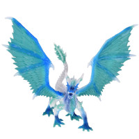 Figúrka ľadového draka s pohyblivými krídlami Inlea4Fun - modrá/biela 