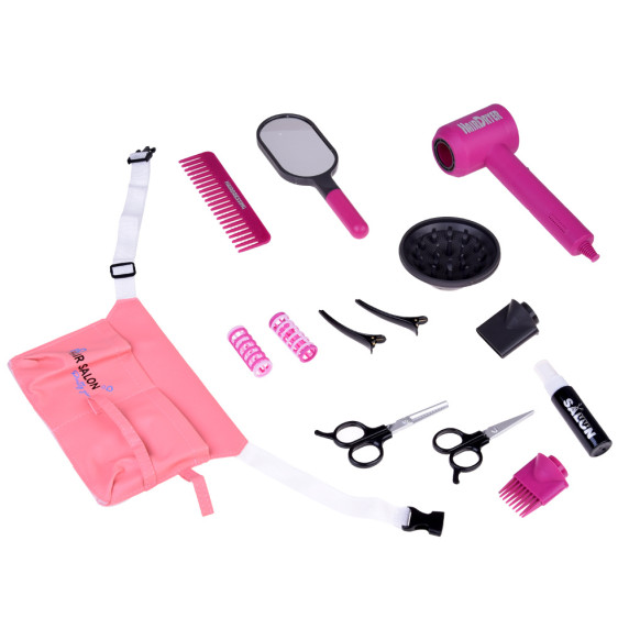 Detský kadernícky set Inlea4Fun HAIR DRYER STYLING SET - ružový