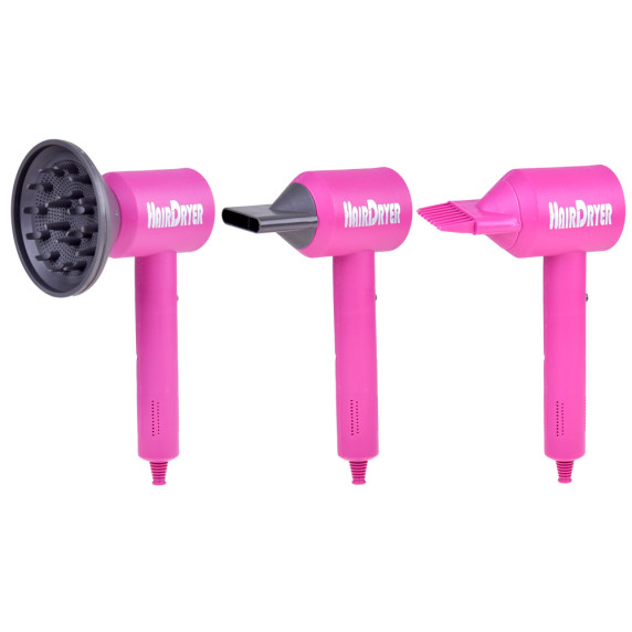 Detský kadernícky set Inlea4Fun HAIR DRYER STYLING SET - ružový