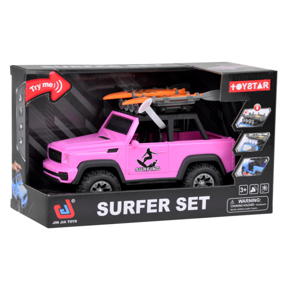 Interaktívne terénne autíčko s doskami na surfovanie Inlea4Fun SURFER SET