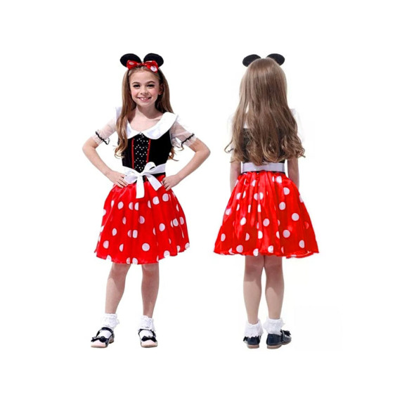 Detský kostým Minnie Mouse Inlea4Fun Inlea4Fun PRETTY MINNIE GIRL - veľkosť 120-130 cm