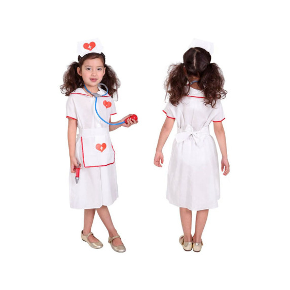 Detský kostým Zdravotná sestra Inlea4Fun LOVELY NURSE - veľkosť M 110-120 cm