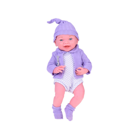 Realistická bábika vo fialovom svetríku 40 cm Inlea4Fun BABY DOLL