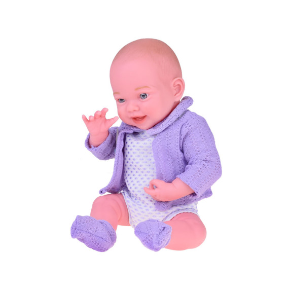 Realistická bábika vo fialovom svetríku 40 cm Inlea4Fun BABY DOLL