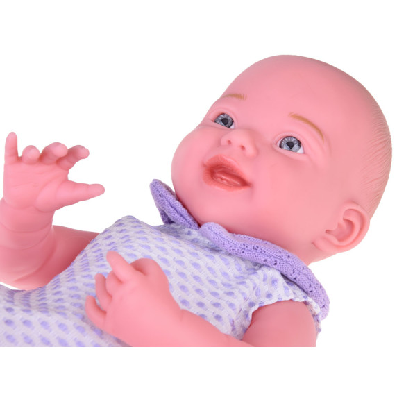 Realistická bábika vo fialovom svetríku 40 cm Inlea4Fun BABY DOLL